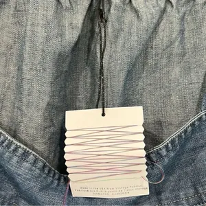 Urban Renewal Vintage Denim Crop Denim Blue Top thumbnail 4
