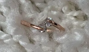 Gold Solitaire Crystal Ring Size 6 NWOT thumbnail 4