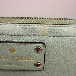 Kate Spade New York Light Green Leather Zip Around Ladies Wallet, Mint Color thumbnail 2