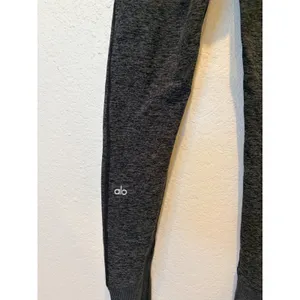 Alo Yoga Alosoft Lounge Leggings Dark Heather Gray High Waist Small Hailey B. thumbnail 5