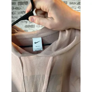 Nike | women pink hoodie with bedazzled logo thumbnail 2