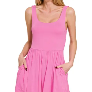 Zenana Double Layered Tank‎ Romper thumbnail 2