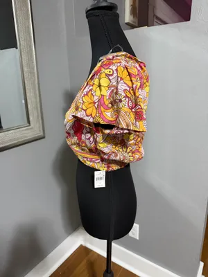 NWT Angie Paisley Floral Groovy Hippie Knot Front Crop Top Size Medium. thumbnail 3