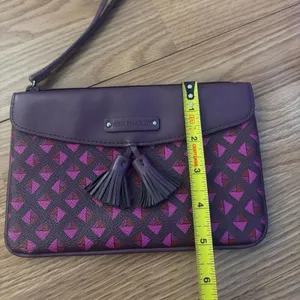 Vera Bradley Leather Plum Studs Tassel Wristlet thumbnail 4
