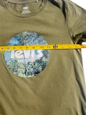 Levi's‎ Olive Green Crewneck Graphic Tee with Nature Print thumbnail 2