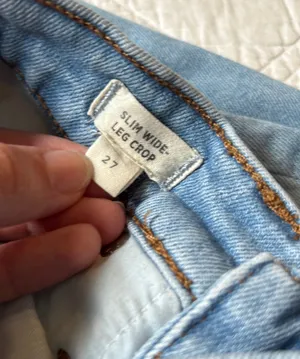 Madewell Denim Slim Wide Leg Crop Jeans thumbnail 9