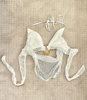 Boutique White Coastal Cutout Scarf Top (NWOT) thumbnail 1