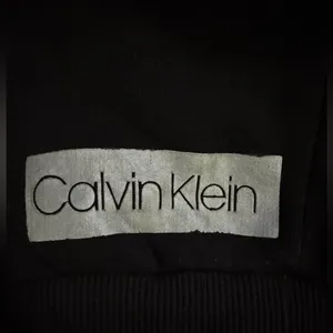 Vintage Calvin Klein Black Sweatshirt Silver‎ Gray Logo Crewneck oversized XXL thumbnail 6