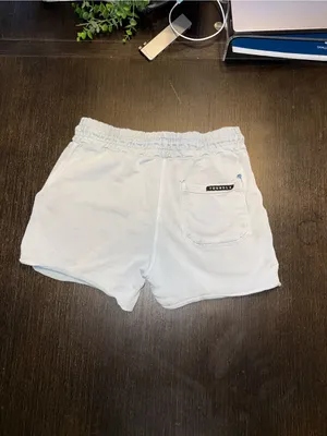 Light Blue Drawstring Lounge Shorts Soft Cotton Blend Pockets Casual Athleisure thumbnail 2