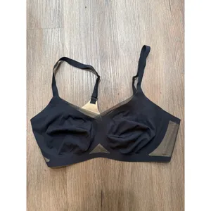 Honeylove Silhouette Bra Black Sand Wireless Mesh Bralette Size Large 38B 38C‎ thumbnail 4