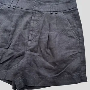 Free People Chelsea Pleated Linen Shorts Black Size 10 100% Linen High Rise thumbnail 4