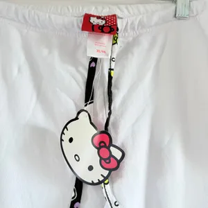 Hello Kitty Sanrio Lightweight White Waffle Knit Pajama Pants XL NWT thumbnail 3