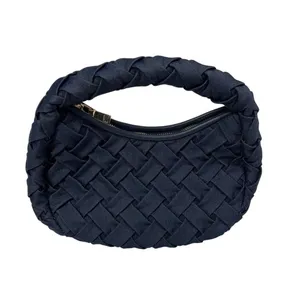 Urban Expression Denim Woven Top Handle Bag Dark Wash Blue Small Y2K Vegan thumbnail 8