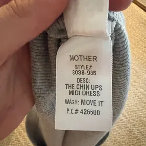 MOTHER Gray Ribbed Midi Dress thumbnail 5