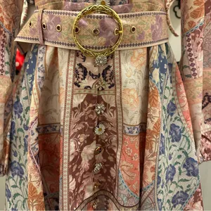 Colorful Patchwork Long Sleeve Dress thumbnail 3