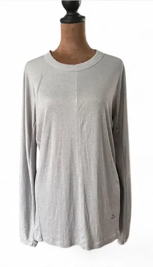 Uniqlo Alexander Wang Heattech Gray Long Sleeve Women's Top Size Medium thumbnail 1