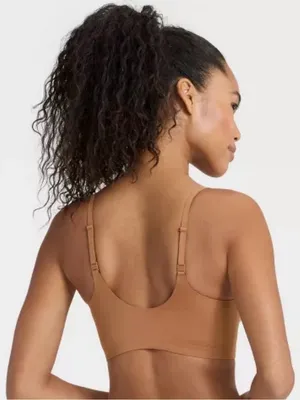 Auden Luxury Collection Unlined Longline Plunge Bralette Size Small NWT thumbnail 2