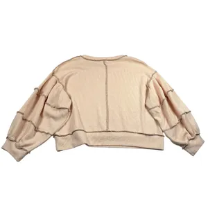 POL Sweater Womens Medium Cream‎ Beige Pullover Shirt Boho Cottagecore FKT1120 thumbnail 3