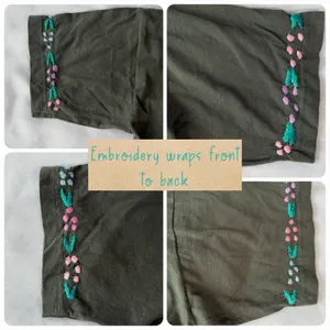 VTG Doris Guatemala T Shirt Sz L Floral Bird Embroidered Boho Folk‎ Art Festival thumbnail 5