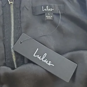 Lulus -385 NWT Luxe'd Out Black Satin‎ Cropped Tank Top Women's Size Large thumbnail 9