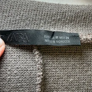 Zara Knit 2 Piece Set Top and Pants Taupe Brown‎ Seam Detail Medium thumbnail 3