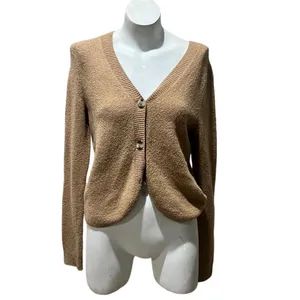 Madewell Women's Brown V-Neck Cardigan Sweater Size S Long Sleeve thumbnail 3