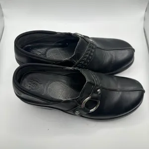 Ariat Womens Black Leather Mule Clogs Shoes Size 8.5B‎ chunky thumbnail 3