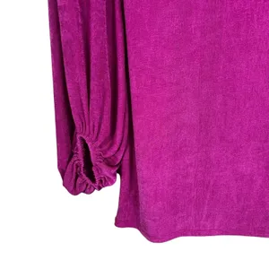 Lucy in the Sky Balloon Sleeve Mini Dress Fuchsia Pink Flirty Birthday Size M thumbnail 4