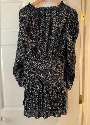 Ulla Johnson Blue and Champagne Dress thumbnail 2