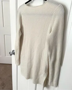Ett:twa Amrita Ribbed Sweater Tunic Ivory Size XS thumbnail 6