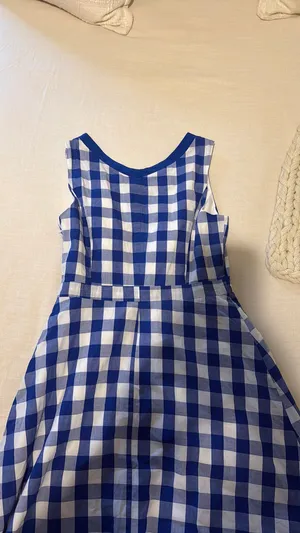 Blue and white gingham dress Size PS thumbnail 4