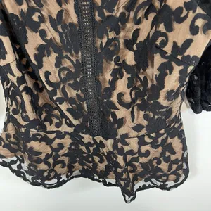Adelyn Rae Black Lace Top Lined Womens Size Medium Feminine Classy Side‎ Zip thumbnail 4