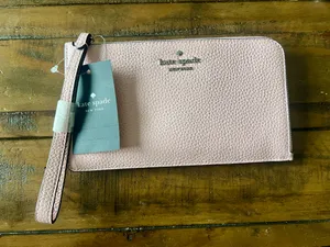 Brand New, Kate Spade Medium Pebbled Wristlet, Tutu Pink thumbnail 1