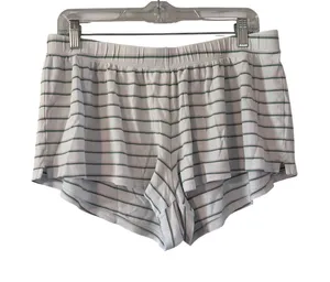 LAKE Striped Pajama‎ Sleep Lounge Shorts Women's Size L White Green Pink Stripe thumbnail 1