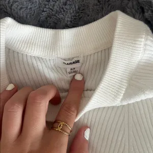 White Ribbed Knit Sweater Garage thumbnail 3