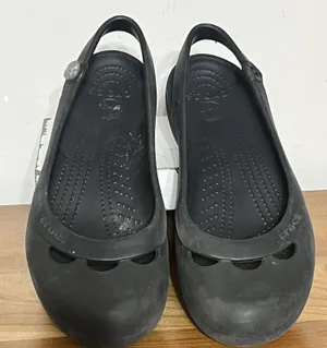 Crocs Size 9 Jayna Black Slingback Flat Slip On Shoes Sandals‎ Croslite Ballet thumbnail 1