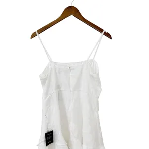 Lulus Days with You White Floral Burnout Ruffled Mini Dress size Large NWT thumbnail 5