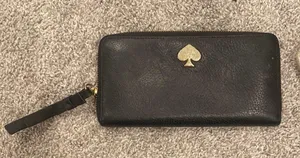 Kate Spade Black Leather Wristlet thumbnail 1