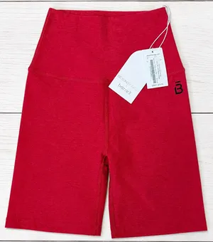 NWT‎ Beyond Yoga x Barre3 San Diego Biker Shorts Pink Heathered XS thumbnail 1