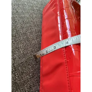Kate Spade New York Red Patent Leather Heart Embossed Tote Bag Handbag **seedesc thumbnail 8