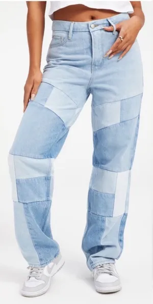 Good American Good‎ '90s Patch Jeans Size 15 thumbnail 1