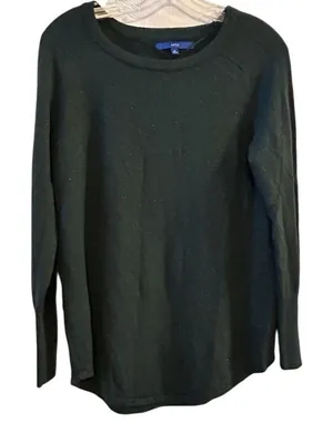 Apt. 9 Women's Medium metallic Green Pullover Sweater Long‎ Sleeve Casual thumbnail 1