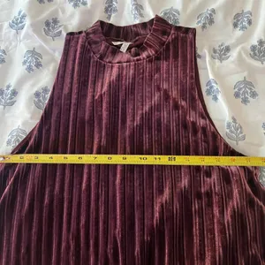 Mudd Velvet Swing Dress Y2K Mod Mock Neck Sleeveless‎ Striped Juniors XL thumbnail 7