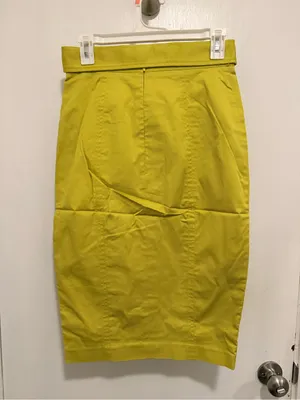 New. 7th avenue New York & company mustard yellow skirt size 2 thumbnail 2