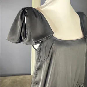 Women’s Black Scoop Bow Mini Dress Size XS 0-2 NEW thumbnail 2