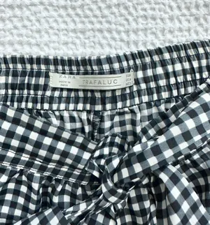 ZARA gingham Cropped Wide Leg Culottes thumbnail 2