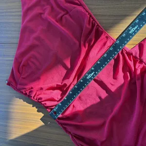 Privy Red One Shoulder Dress M Y2K Romantic Shimmer Homecoming Sorority Rush‎ thumbnail 16