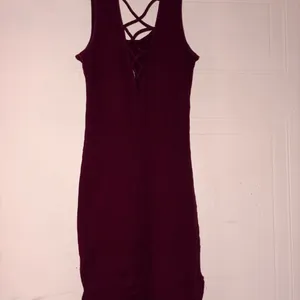 Ambiance Ribbed Crisscross Back Mini Dress - Burgundy thumbnail 2