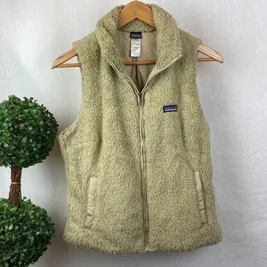Patagonia Tan Los Gatos Sleeveless Zip Up Soft Teddy Sherpa Vest M thumbnail 2
