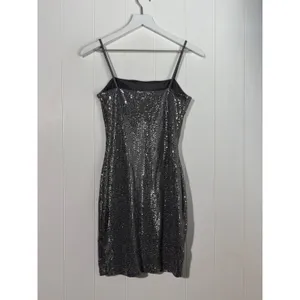 Windsor Black Sequin Bodycon Mini Dress Spaghetti Strap Party Dress Size S thumbnail 3